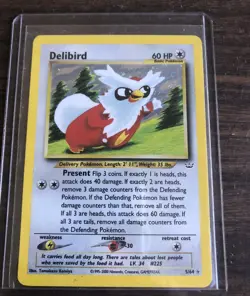Pokemon Card Delibird botogel 5/64 Neo Revelation Holo GERMAN LP-NM - Image 1