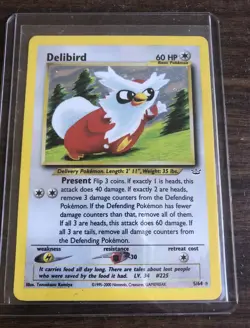 Pokemon Card Delibird botogel 5/64 Neo Revelation Holo GERMAN LP-NM - Image 2