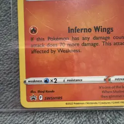Moltres SWSH185 SWSH: Sword & Shield Promo Cards Holo - Image 4