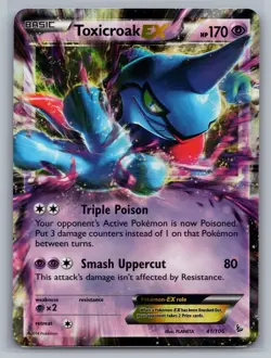 Toxicroak EX XY - Flashfire #41/106 Ultra Rare,Holo Pokemon Card - Image 1