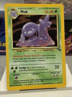 Pokemon TCG - Muk 13/62 Fossil - Unlimited - Holo - Image 1
