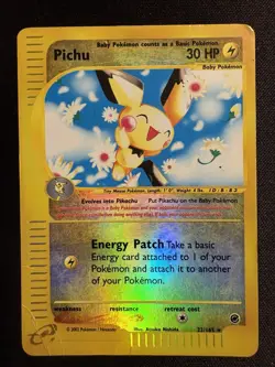 Pokemon Pichu 022/165 Expedition Base Set Reverse Holo Rare Card 2002 ⚡📈 - Image 1