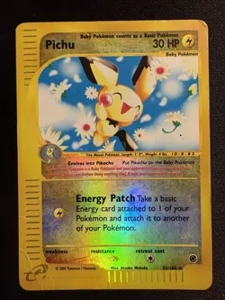 Pokemon Pichu 022/165 Expedition Base Set Reverse Holo Rare Card 2002 ⚡📈 - Image 2
