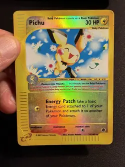 Pokemon Pichu 022/165 Expedition Base Set Reverse Holo Rare Card 2002 ⚡📈 - Image 3