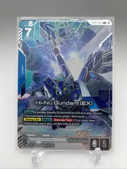 Gundam Card Game Eternal Nexus Hi-Nu Gundam (EX) LR+ EB01-002 English Mint - Image 1