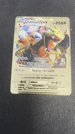 Charizard GX hp250 Gold Metal Pokemon Card Fan Art! - Image 2