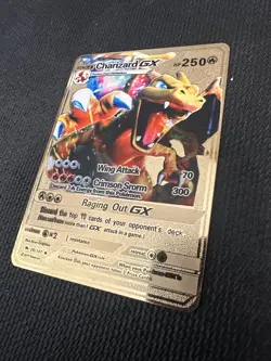 Charizard GX hp250 Gold Metal Pokemon Card Fan Art! - Image 3