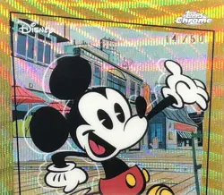2026 Topps Disney Neon CHROME MICKEY MOUSE AUTO /50 GOLD WAVE SP No. MSA-CDI 📈 - Image 2