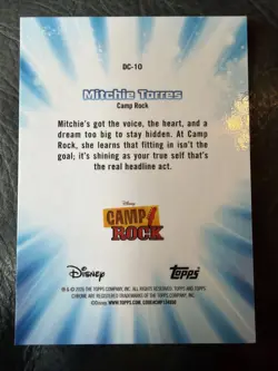 2026 Topps Chrome Disney Mitchie Torres Throwback Demi Lovato Orange #4/25 - Image 2