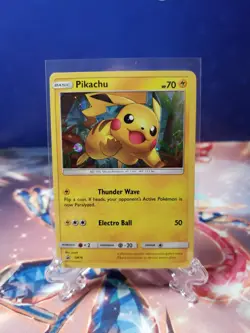 HD Pokemon TCG - Pikachu SM76 Cosmos Foil Sun & Moon Black Promo - Image 1