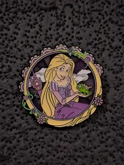 Loungefly Disney Princess & Sidekicks Stained Glass Rapunzel and Pascal Pin - Image 1