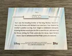 2026 Topps Chrome Disney Scar Green Mini-Diamond Refractor #2 /99 Lion King - Image 3