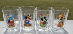 2000's McDonald Disney Mickey Mouse Glasses/ Tumblers Complete Set of 4 - Image 2