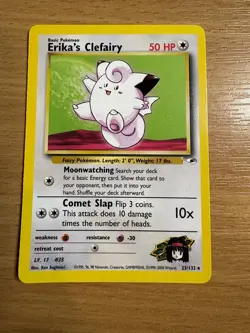 Pokemon TCG Erika's Clefairy 25/132 - English Gym Heroes Non Holo Card - Image 1
