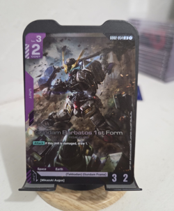 Bandai Gundam Card Game Gundam Barbatos 1st Form GD02-054 Alt Art Foil LR - Image 1