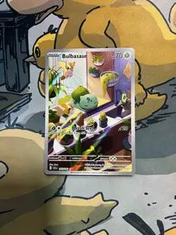 Pokemon TCG Bulbasaur Holo Card Illustration Stellar Crown Rare 143/142 NM UK - Image 1