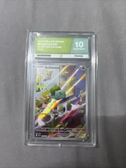 Pokemon TCG Bulbasaur Holo Card Illustration Stellar Crown Rare 143/142 Ace 10 - Image 1