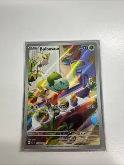 Pokemon TCG Bulbasaur Holo Card Illustration Stellar Crown Rare 143/142 - Image 1
