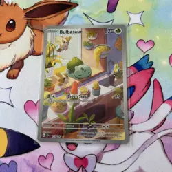 Pokemon TCG Bulbasaur Holo Card Illustration Stellar Crown Rare 143/142 - Image 1