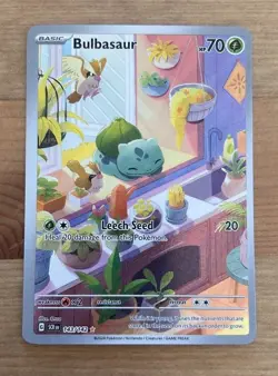 Pokemon TCG Bulbasaur Holo Card Illustration Stellar Crown Rare 143/142 - Image 1