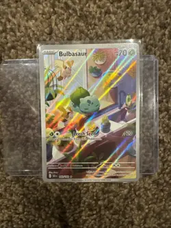 Pokemon TCG Bulbasaur Holo Card Illustration Stellar Crown Rare 143/142 - Image 1