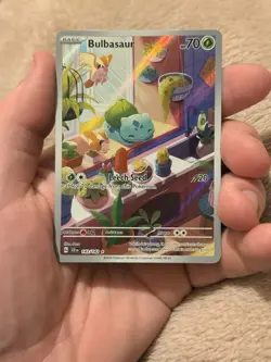 Pokemon TCG Bulbasaur Holo Card Illustration Stellar Crown Rare 143/142 - Image 1