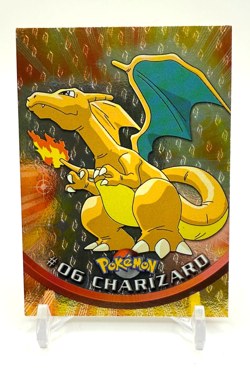 2000 Topps Pokemon Charizard # 06 Holo Foil Flames Embossed Rare - Image 1