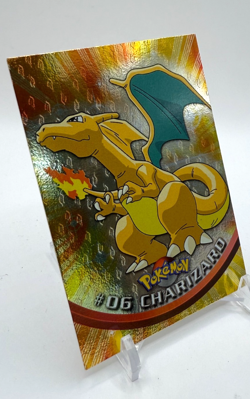 2000 Topps Pokemon Charizard # 06 Holo Foil Flames Embossed Rare - Image 2