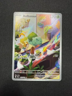 Pokemon TCG Bulbasaur Holo Card Illustration Stellar Crown Rare 143/142 - Image 1
