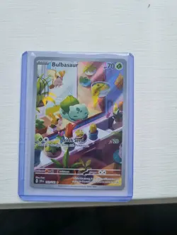 Pokemon TCG Bulbasaur Holo Card Illustration Stellar Crown Rare 143/142 - Image 1
