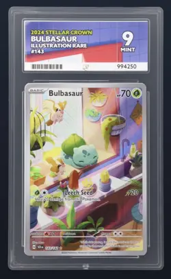 Pokemon TCG Bulbasaur Holo Card Illustration Stellar Crown Rare 143/142 - ACE 9 - Image 1