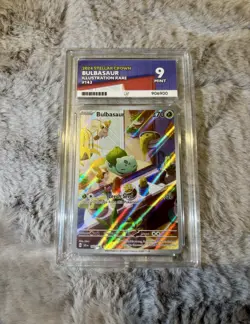 Pokemon TCG Bulbasaur Holo Card Stellar Crown Rare, Illustration, 143/142, Ace 9 - Image 1