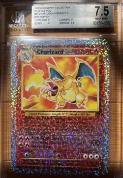 Charizard Reverse Holo Pokemon Legendary collection Boxtopper BGS 7.5 Graded - Image 1