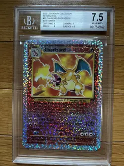 Charizard Reverse Holo Pokemon Legendary collection Boxtopper BGS 7.5 Graded - Image 3