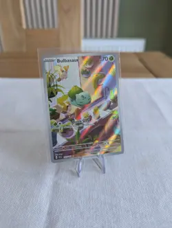 Pokemon TCG Bulbasaur Full Art Holo Card Stellar Crown Illustration Rare 143/142 - Image 1
