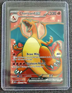 Pokemon TCG Charizard EX 183/165 Scarlet Violet 151 Card M/Nm Condition - Image 1