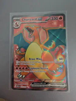 Pokemon TCG Charizard EX Full Art Card 183/165 Scarlet Violet 151 Series - Image 1