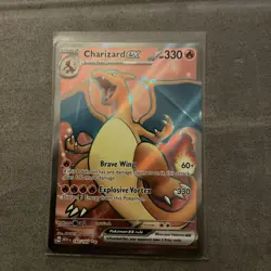 Pokemon TCG Charizard EX 183/165 Scarlet & Violet 151 Card English Edition - Image 1