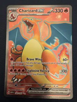 Pokemon TCG Charizard EX 183/165 Scarlet & Violet 151 Card English Edition - Image 1