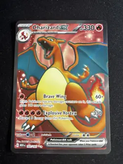 Pokemon TCG Charizard EX 183/165 Scarlet & Violet 151 Card - Image 1