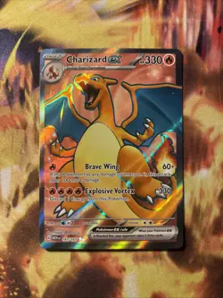Pokemon TCG Charizard EX 183/165 Scarlet & Violet 151 Card English Edition - Image 1