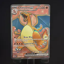 Pokemon TCG Charizard EX Full Art Card 183/165 Scarlet Violet 151 Series - Image 1