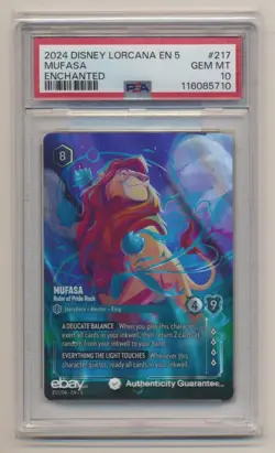 PSA 10 Disney Lorcana Enchanted Mufasa Ruler of Pride Rock GEM MINT Condition! - Image 1