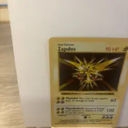 Zapdos 16/102 SHADOWLESS Base Set 1999 Holo Rare WOTC Pokemon Card TCG - Image 2