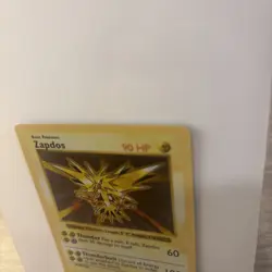 Zapdos 16/102 SHADOWLESS Base Set 1999 Holo Rare WOTC Pokemon Card TCG - Image 3