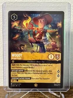 Disney Lorcana Wilds Unknown WOODY Jungle Guide Legendary #15/204 - Image 1