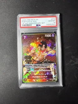 2025 ONE PIECE JAPANESE 2ND ANNIVERSARY SET 013 PORTGAS D. ACE PSA 10 English - Image 1