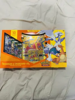 Pokemon TCG Reshiram & Charizard-GX Premium Collection Box Tag Team Sealed - Image 1