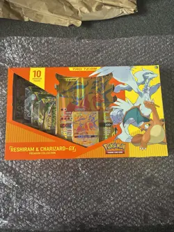 Pokemon TCG Tag Team Reshiram & Charizard GX Premium Collection Box Sealed - Image 1
