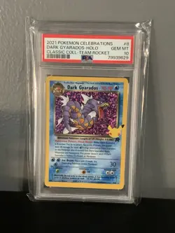 2021 Pokemon Celebrations Dark Gyarados Holo Classic Collection PSA 10 - Image 1
